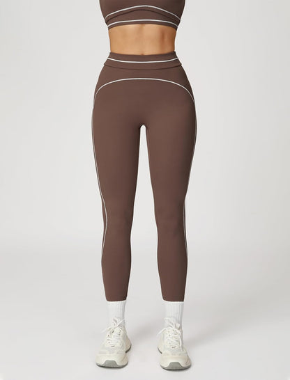 Women 2 Piece Workout U Back Color Block Sports Bra High Waist Tummy Control Active Leggings Yoga Pilates Outfits