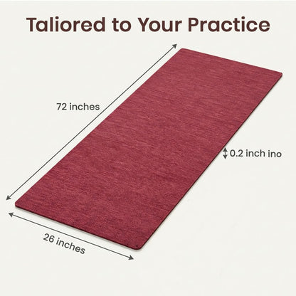 LFH Home Handmade Cotton Yoga Mat Cotton Rug picnic mat For Exercise, Workout, Fitness - Perfect Heavy Quality Eco Friendly Natural Cotton Woven Reversible Yoga Mats for Men & Women - 72x26 Inch.