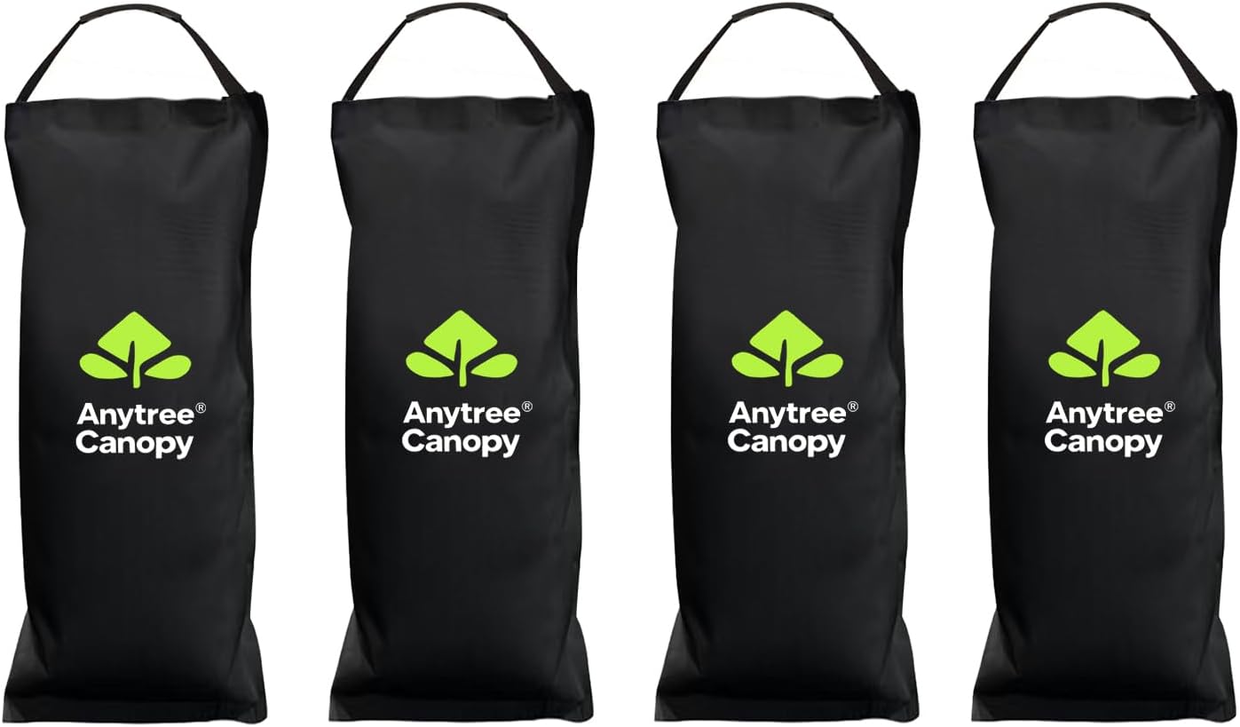 Anytree-Sand Bags Canopy Weights for Canopy Legs(Without Sand),88LB, 4-Pack, Sand Bags for Gazebo Legs, Pop UP Canopy Tent Weights,