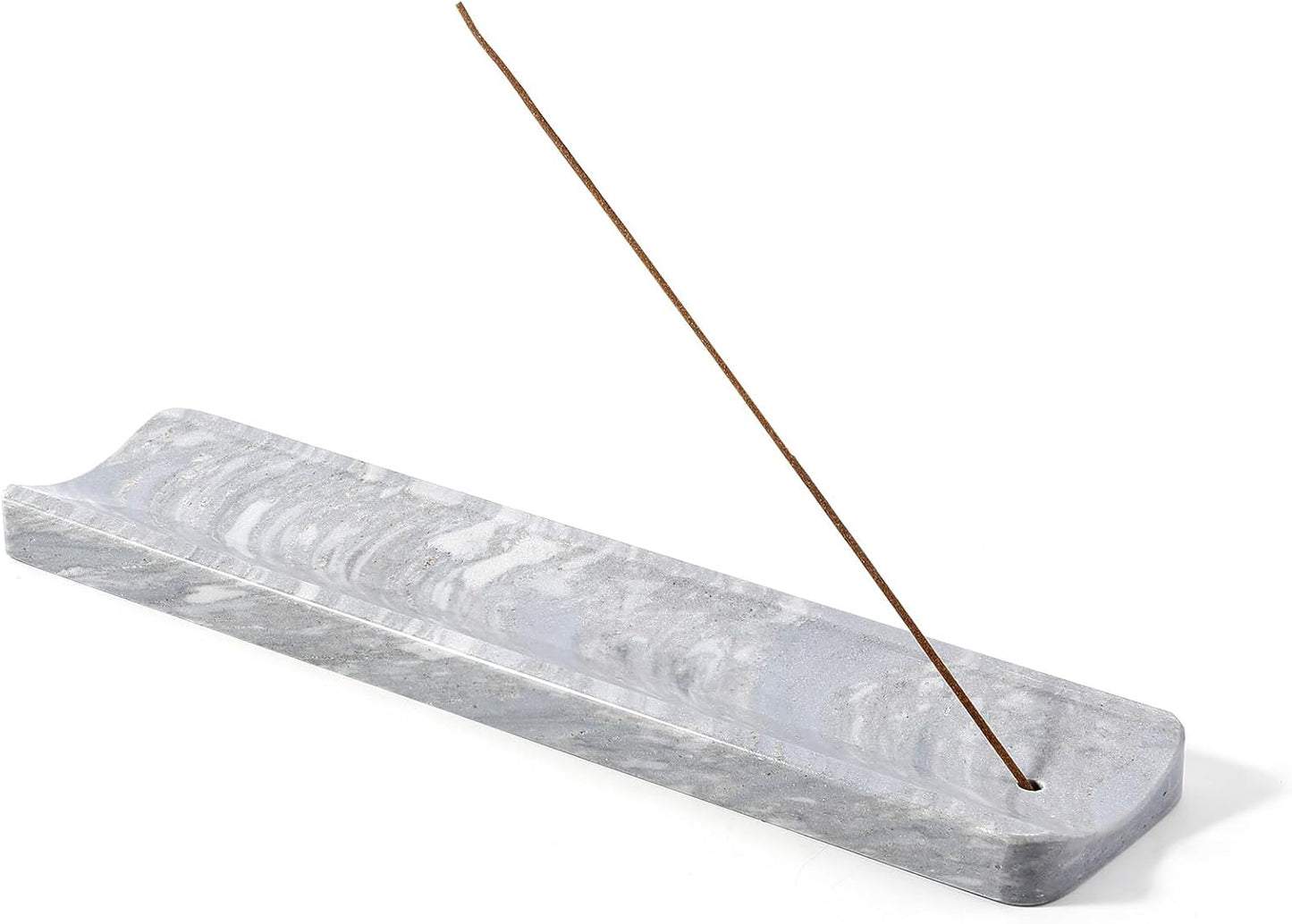 Koville Marble Incense Holder, Incense Holder for Sticks, Incense Sticks Holder Ash Catcher for Meditation Yoga SPA, Natural Stone Incense Burner, Home Table Decor (Green)