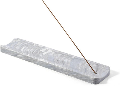 Koville Marble Incense Holder, Incense Holder for Sticks, Incense Sticks Holder Ash Catcher for Meditation Yoga SPA, Natural Stone Incense Burner, Home Table Decor (Green)