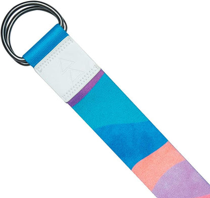 yogadesignlab | The Yoga Strap | Luxurious, Extra Long, Super Soft, Eco Printed | Studio Quality, Adjustable | Safely Stretch Further and Hold Longer | 8 ft Long