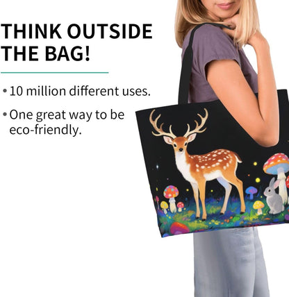 Tote Shoulder Bag Large Durable Reusable Eco-friendly Handbag Lightweight Stylish for Daily Use-19.7x15.7x5.9 Inch - Colors A