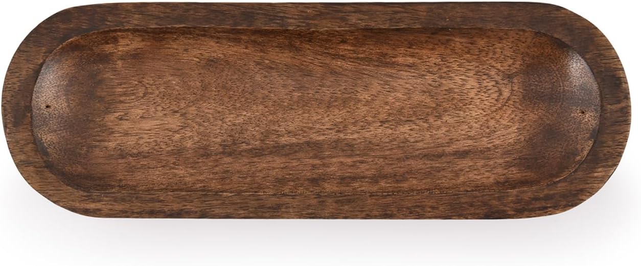 Kaizen Casa Incense Burner Stick Holder Ash Catcher Wooden Handmade Modern Gift Wood Home Decor Size (11" X 4" X 1")