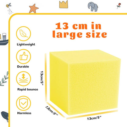 24PCS Foam Cubes 5"x5"x5"- Foam Pit Blocks Set, Soft Stacking Blocks for Indoor Games,Trampolines, Gymnastics, Parkour & Action Sport (6 Colors)