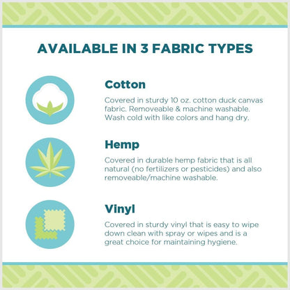 Bean Products Cotton Batting Yoga Bolster - Studio Grade Round or Rectangular Restorative Yoga Pillow for Pilates and Yin Practice - Soft Yet Firm Support with Cotton Cover - Made in The USA