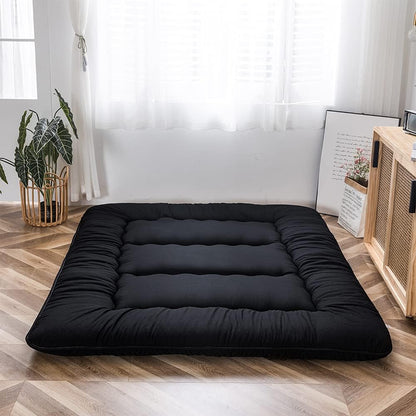 MAXYOYO Bohemian Retro Mattress Boho Floral Japanese Futon Mattress Tatami Floor Mat Foldable Portable Camping, Sleeping Pad, Lounger Couch Bed Full Size