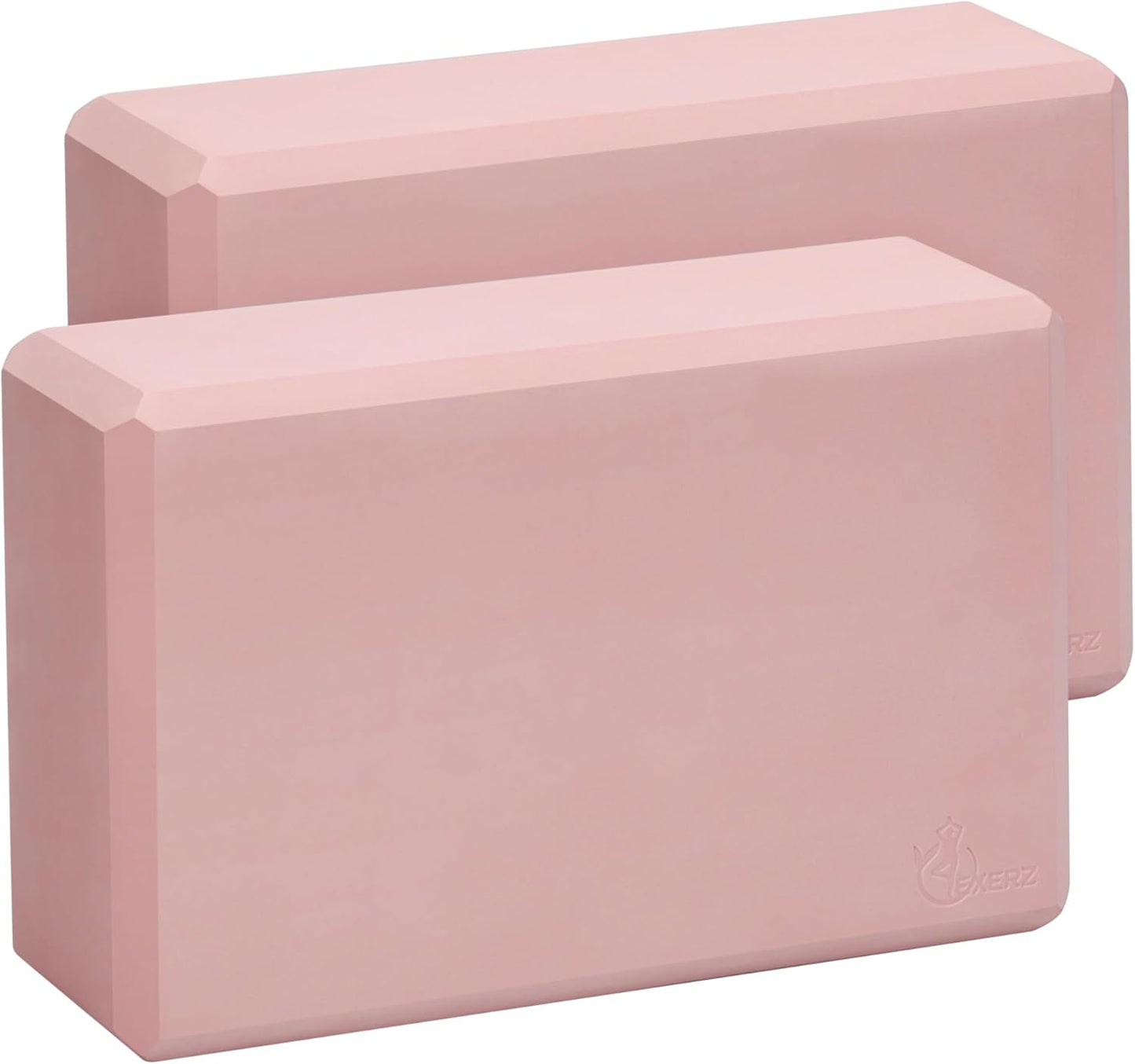 EXERZ Yoga Blocks 2 pack, Gym Blocks, Exercise Workout Fitness Bricks, Pilates Stretch Handstand Non-Slip