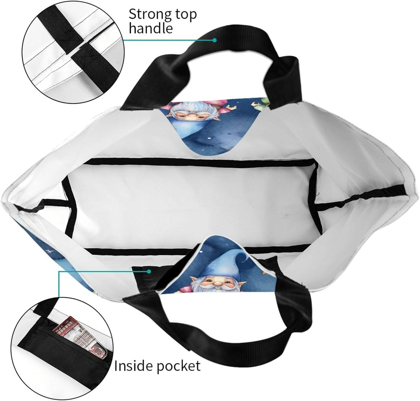 Tote Shoulder Bag Large Durable Reusable Eco-friendly Handbag Lightweight Stylish for Daily Use-19.7x15.7x5.9 Inch - Colors A