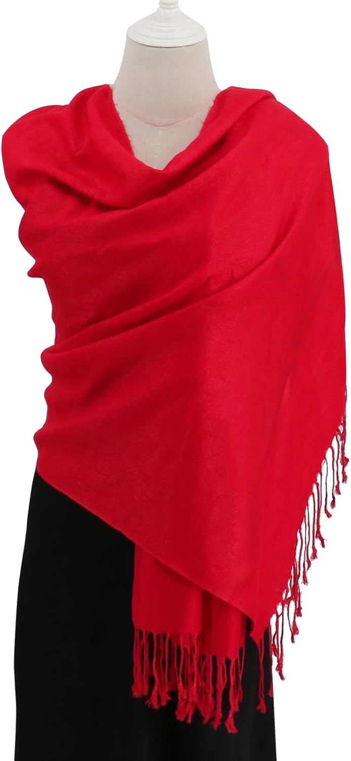 vimate Silky Paisley Pashmina Shawl Scarf-Women's Soft Double-side Jacquard Pashminas Wrap for Evening Dress Travel Shawl