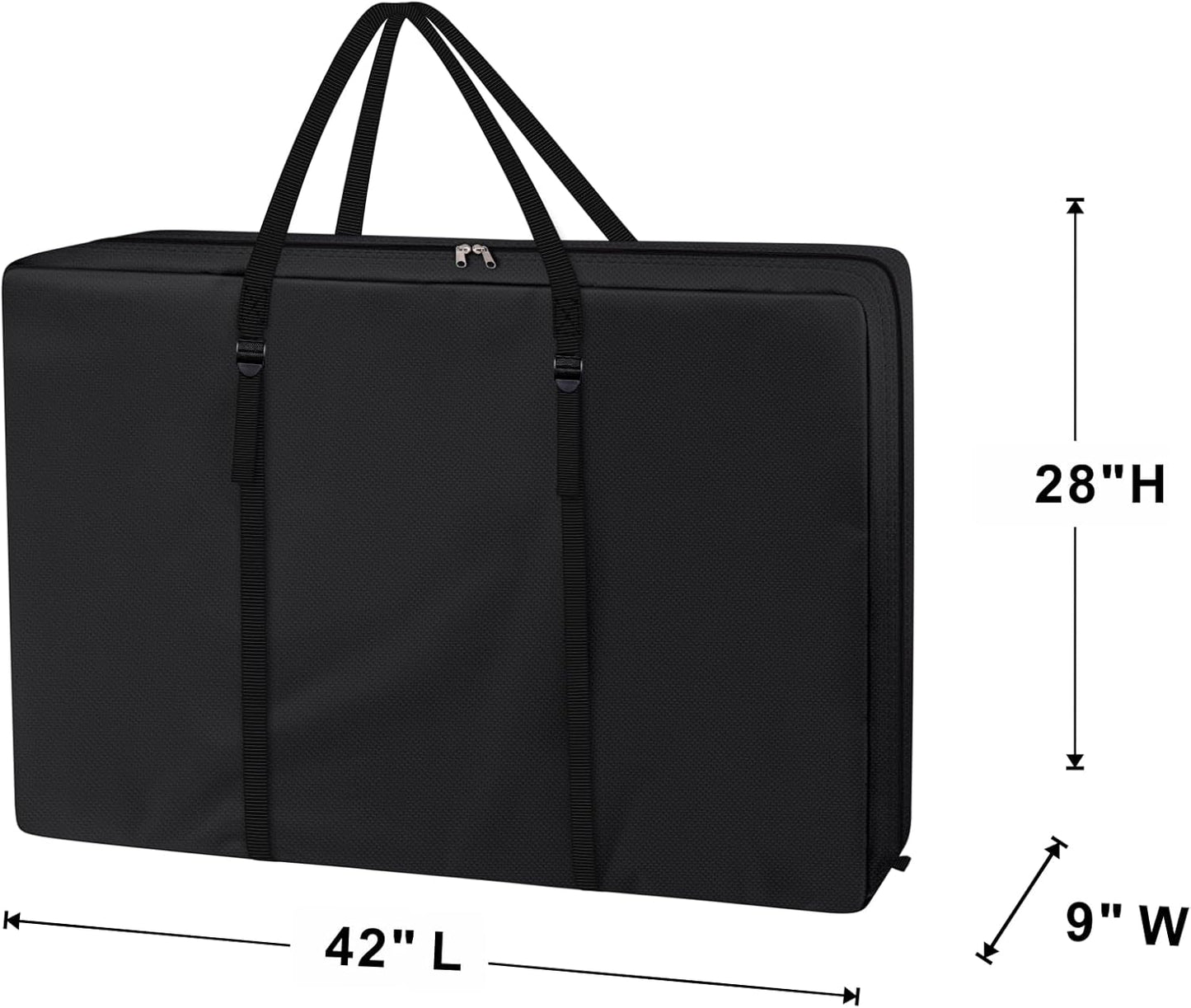 Explore Land Heavy Duty Chair Storage Bag for Folding Longue Zero Gravity Light Weight Transport Folding Rollator Walker (Black)