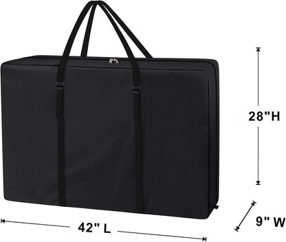 Explore Land Heavy Duty Chair Storage Bag for Folding Longue Zero Gravity Light Weight Transport Folding Rollator Walker (Black)