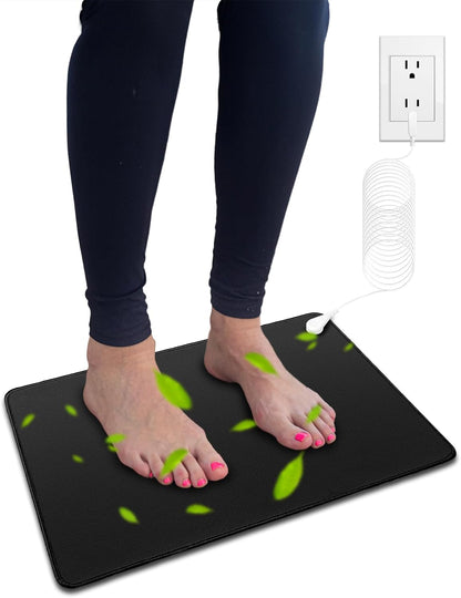 Grounding Mat,35.4x23.6 inches,Reconnect to The Earth EMF Recovery,for Foot Therapy, Universal Grounding Sleep Mat, Grounding Yoga Mat,Improve Energy,Sleep Assist and Helps with Anxiety Black