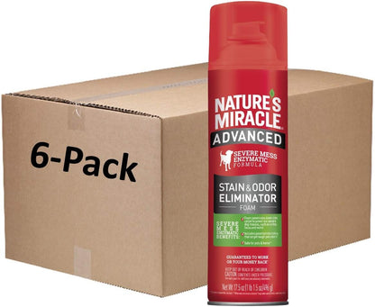 Nature’s Miracle Advanced Stain and Odor Eliminator Dog Spray, Fresh Scent, Severe Mess Enzymatic Formula For Tough Pet Messes, 32 oz