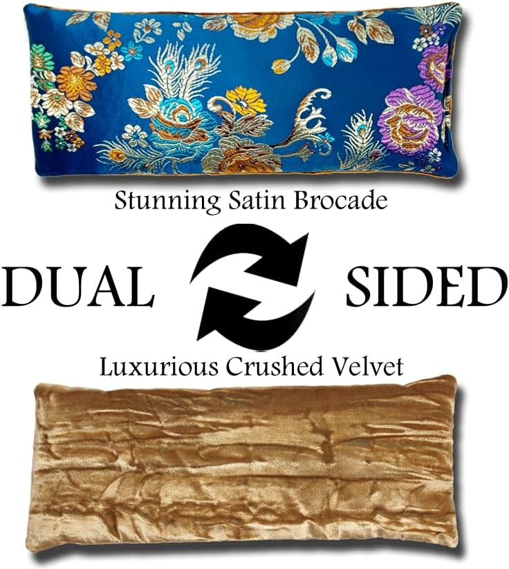 Handmade Luxe Serenity Eye Pillow - All-Natural Flaxseed - Unscented or Lavender Scented – Weighted Eye Mask for Yoga, Meditation, Hot & Cold Therapy