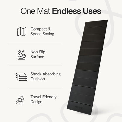 Folding Yoga Mat, TPE Folding Yoga Mat, Foldable Exercise Mat for Yoga, Pilates, Floor Workouts, Compact Design, Travel Friendly, Ideal for Home & Gym, Knee pad, Kneeling pad, No Roll Mat