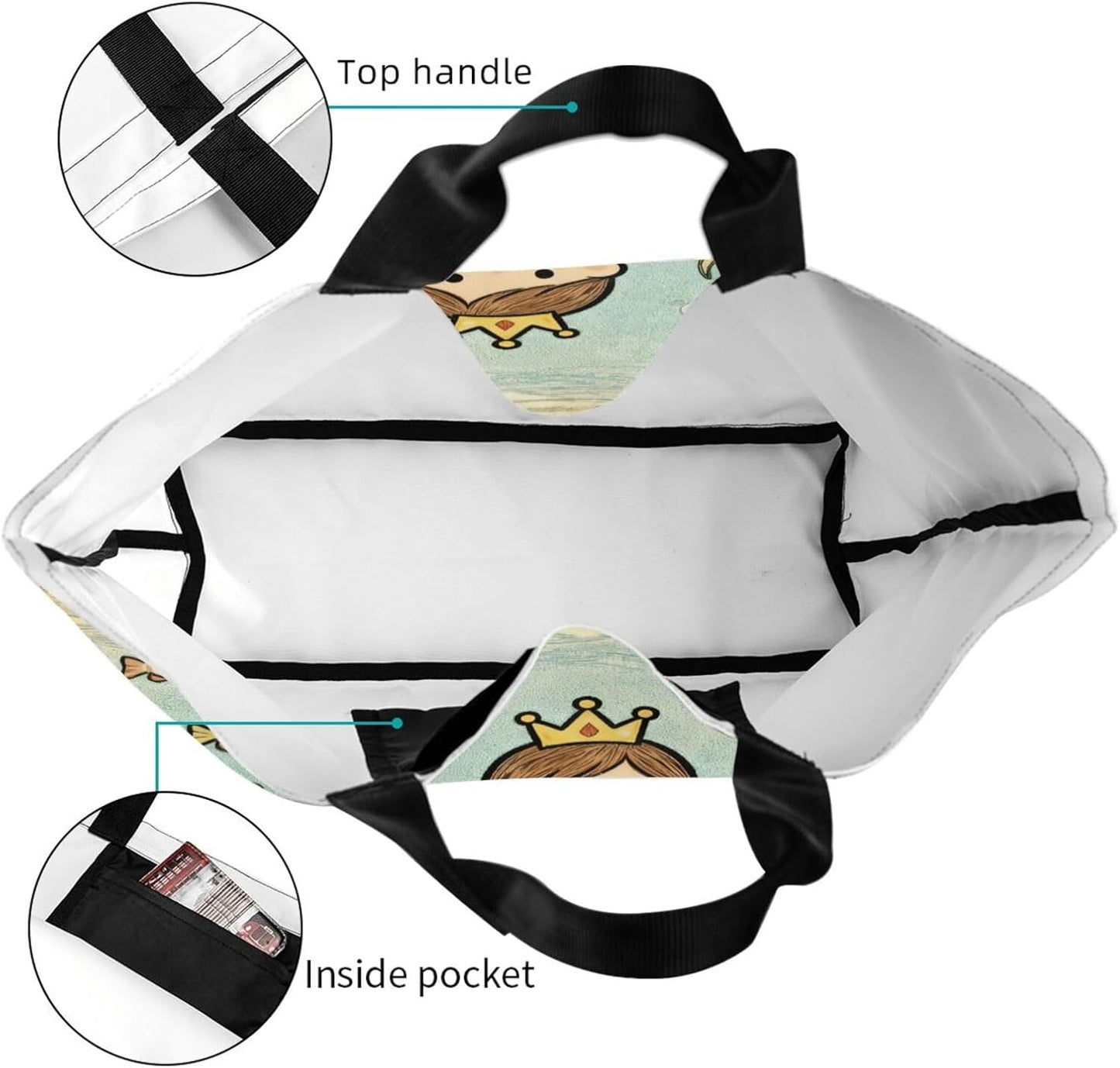 Tote Shoulder Bag Large Durable Reusable Eco-friendly Handbag Lightweight Stylish for Daily Use-19.7x15.7x5.9 Inch - Colors B