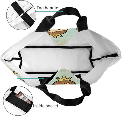 Tote Shoulder Bag Large Durable Reusable Eco-friendly Handbag Lightweight Stylish for Daily Use-19.7x15.7x5.9 Inch - Colors B