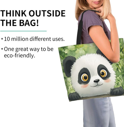 Tote Shoulder Bag Large Durable Reusable Eco-friendly Handbag Lightweight Stylish for Daily Use-19.7x15.7x5.9 Inch - Colors A