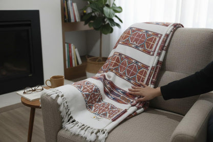 Handloom Wool Meditation Shawl, Oversized Wrap Throw, Gift for Men and Women