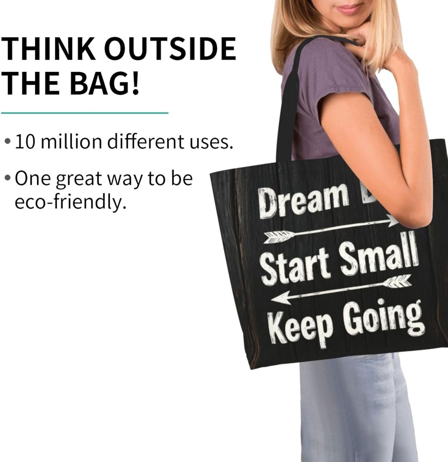 Tote Shoulder Bag Large Durable Reusable Eco-friendly Handbag Lightweight Stylish for Daily Use-19.7x15.7x5.9 Inch - Colors B