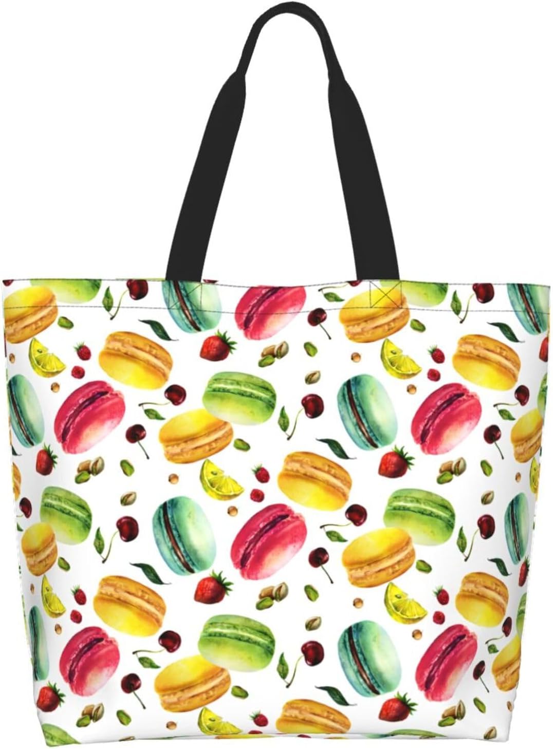 Tote Shoulder Bag Large Durable Reusable Eco-friendly Handbag Lightweight Stylish for Daily Use-19.7x15.7x5.9 Inch - Colors B