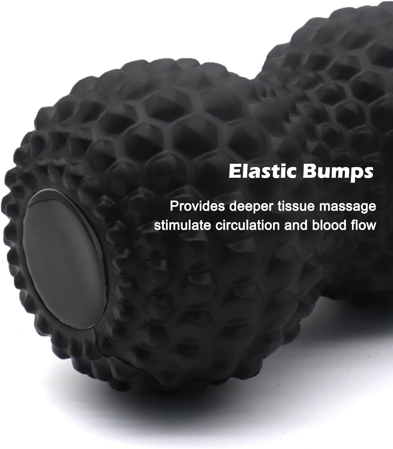 KITWILD Peanut Massage Ball, Double Lacrosse Massage Roller Ball for Deep Tissue Muscle Massage, Physical Therapy, Myofascial Release, Muscle Knots, and Yoga Therapy (Black)