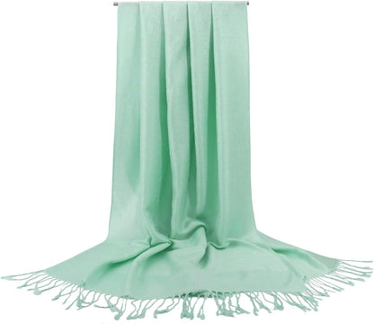 vimate Silky Paisley Pashmina Shawl Scarf-Women's Soft Double-side Jacquard Pashminas Wrap for Evening Dress Travel Shawl