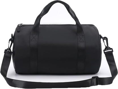 Ballet Dance Bag Mini Gym Bag Lightweight Small Duffle Bag 10L Cute Crossbody Bag for Yoga Swimming Sport (Black)