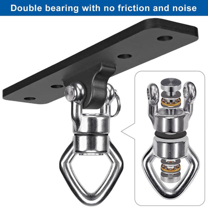 BeneLabel Swing Hanger with Bearing Swivel 800LB Capacity Stainless Steel Ceiling Mount Bracket Hanging Kit for Aerial Silks, Swings, Hammocks, Hanging Chair, Aerial Hoop, Heavy Bag, Yoga Swing