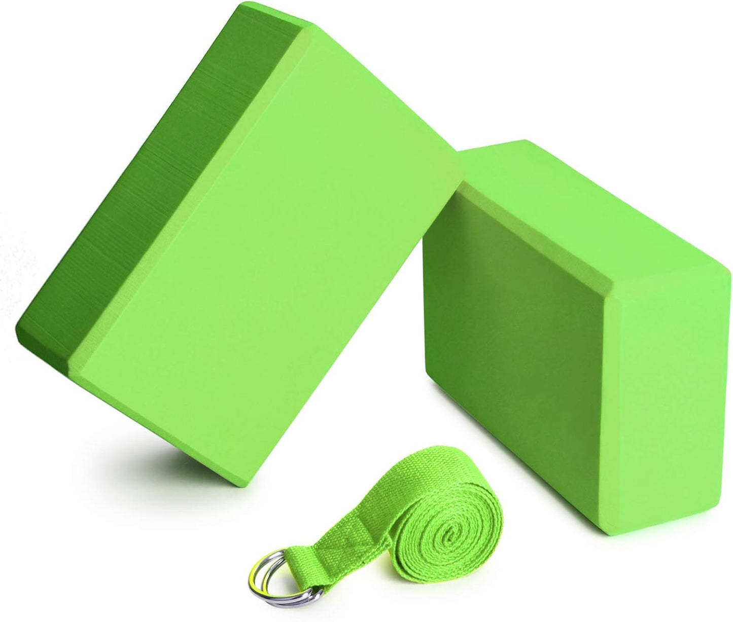 Yoga Blocks Yoga Strap Set EVA Yoga Blocks with Strap for Yoga Pilates Meditation