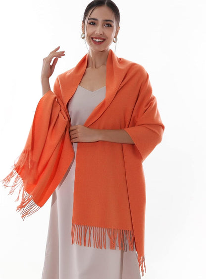 RIIQIICHY Winter Scarfs for Women Pashmina Shawls Wraps for Evening Dresses Large Warm Soft Scarves