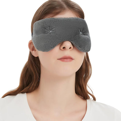 Eye Pillow for Yoga, Relaxation, Sleeping, Microwavable Weighted Eye Mask Heated for Meditation, Dry Eyes, Moist Heat Hot & Cold Eye Compress with Flaxseeds Therapy (Pink)