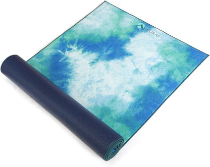 AURORAE Synergy 2in1 Hot Yoga Mat with integrated Non Slip Microfiber Towel. No Slipping No Bunching/Odor Patent Protected, Machine Washable