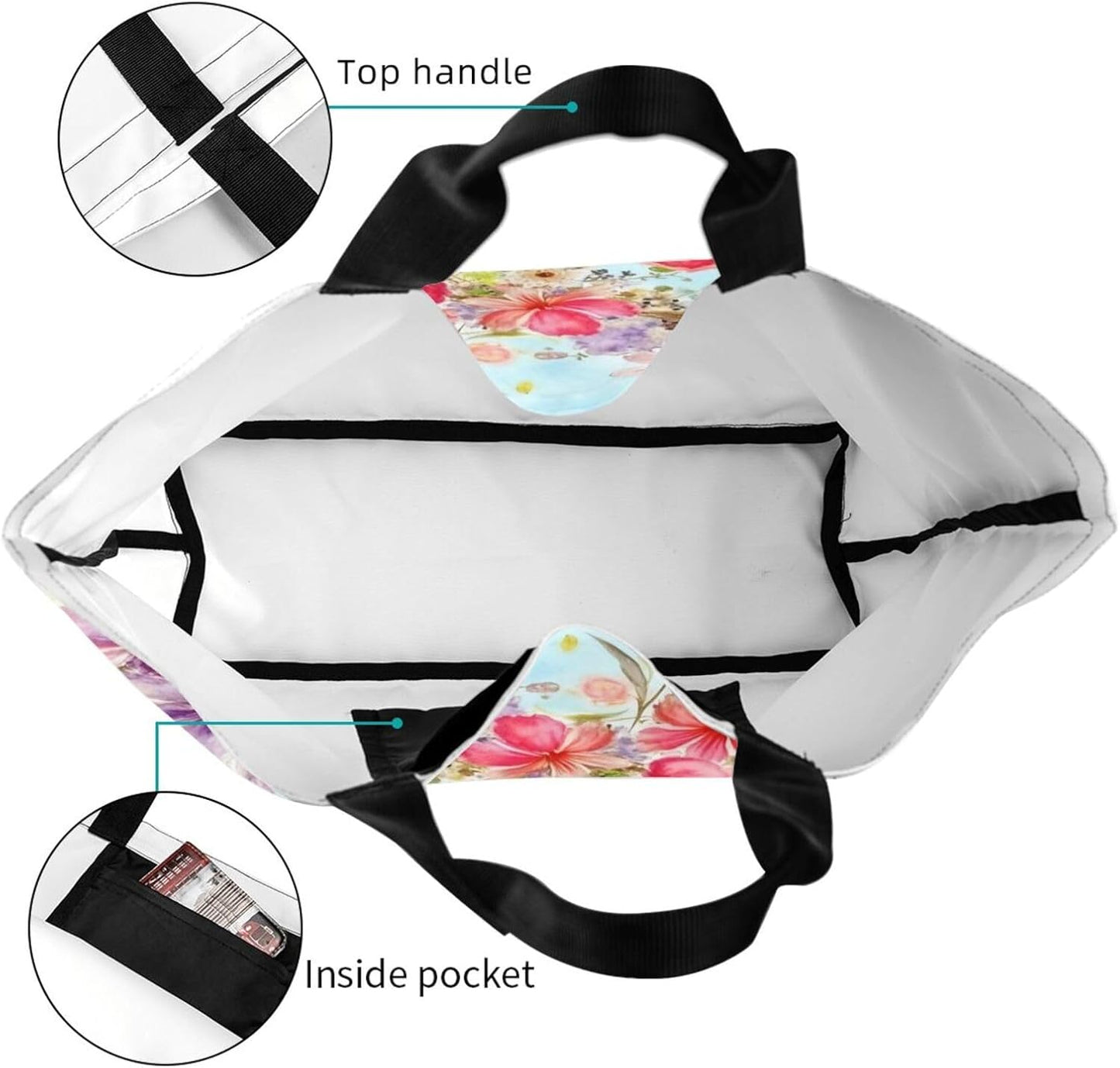 Tote Shoulder Bag Large Durable Reusable Eco-friendly Handbag Lightweight Stylish for Daily Use-19.7x15.7x5.9 Inch - Colors B