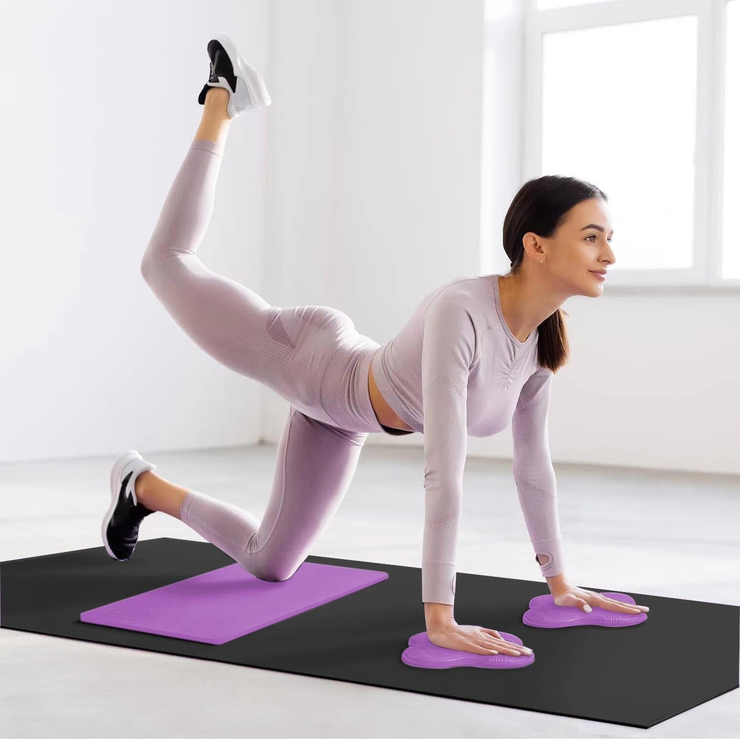 Yoga Knee Support Pad for Women Pilates Kneeling Cushion | Elbows Wrist Hands Head Foam Extra Thick Men Exercise Knees Pads Set of 6 Pieces