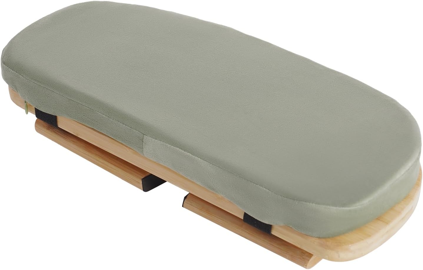 Meditation Prayer Bench, Portable Foldable & 5° Ergonomic Tilt Kneeling Meditation Yoga Stool with Cushion & Carry Bag for Home/Studio/Gym, Bamboo & Velvet Kneeling Stools (Coffee)