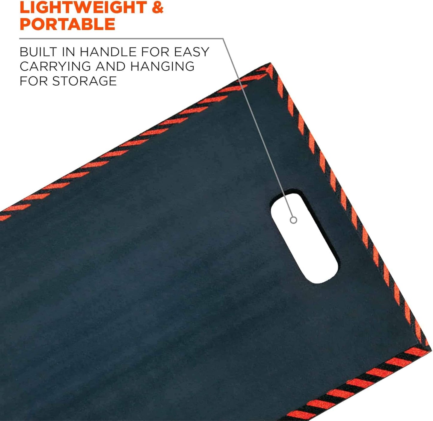 Ergodyne ProFlex 375 Kneeling Pad, Foam Knee Cushion, Water Resistant Kneeling Mat, 8" x 18" x 1,Orange, Compact