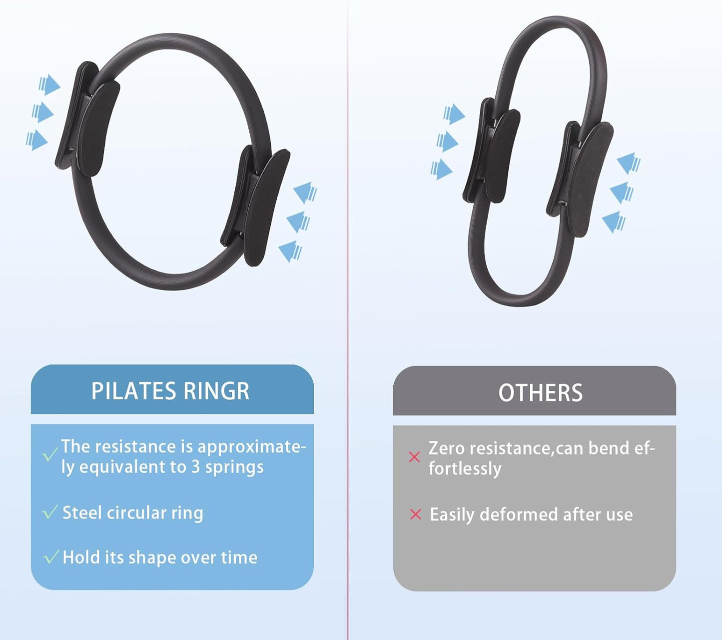 10 Pcs Pilates Equipment Present Pilates Ring Set with Yoga Ring Ball Stretching Strap Risistance Bands Block Gym Bag