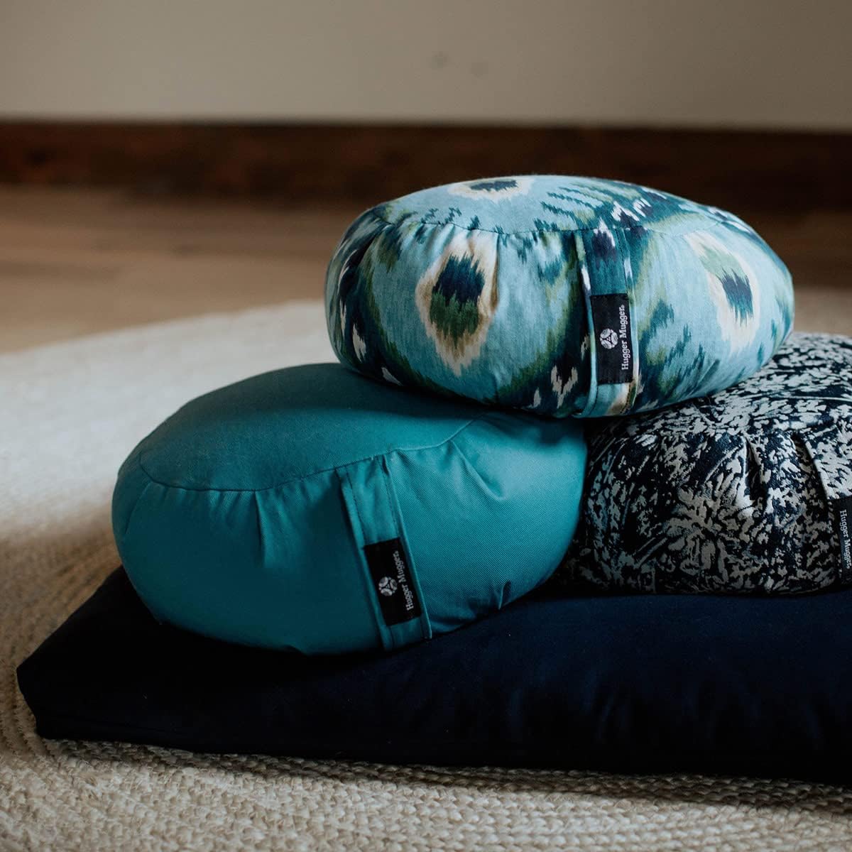 Hugger Mugger Zabuton Meditation Pillow and Harness (Olive)