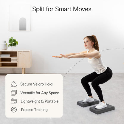 StrongTek 2-in-1 Non-Slip Balance Pad - High-Density Foam Cushion, Supportive Exercise Mat & Knee Pad for Core Training, Yoga, Pilates, Physical Therapy, Stability Training, Stretching, and Rehab