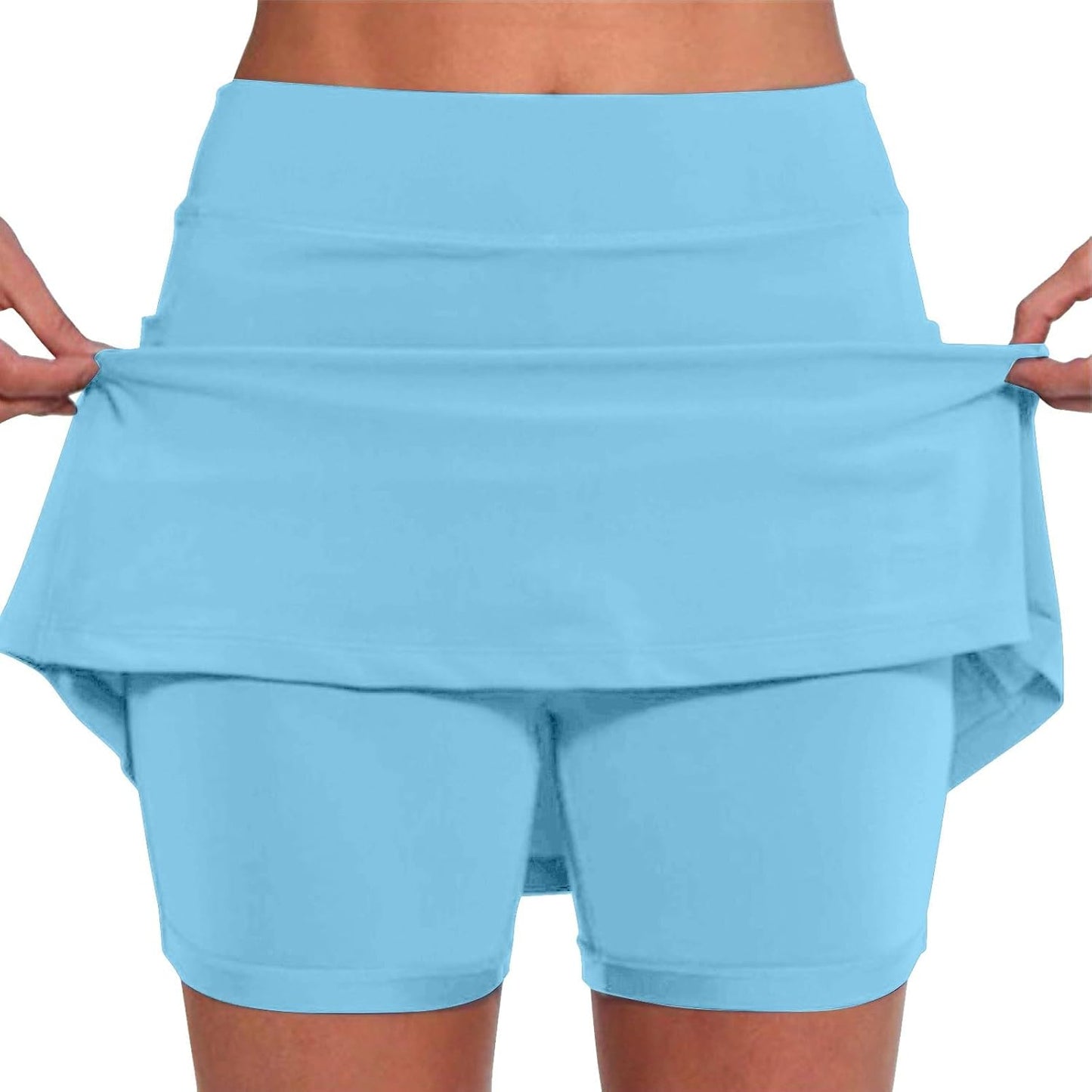 SHAOBGE Athletic Yoga Culottes for Women Solid Color Elastic Shorts Summer Lightweight High Waist Skinny Joggers Skirt 2024