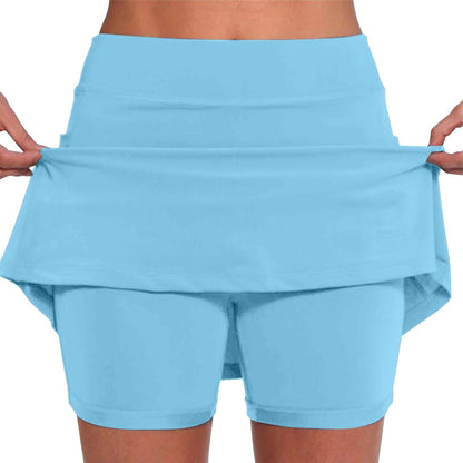 SHAOBGE Athletic Yoga Culottes for Women Solid Color Elastic Shorts Summer Lightweight High Waist Skinny Joggers Skirt 2024