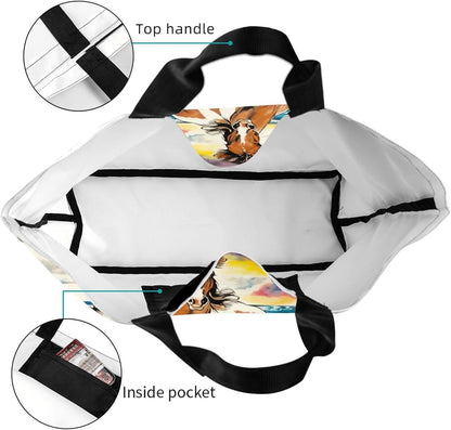 Tote Shoulder Bag Large Durable Reusable Eco-friendly Handbag Lightweight Stylish for Daily Use-19.7x15.7x5.9 Inch - Colors B