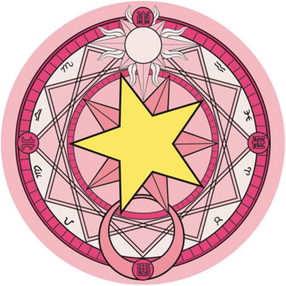 The Magic Circle Pattern Round Carpet Floor Mats Yoga Cushion for Playroom/Cloakroom, E-01