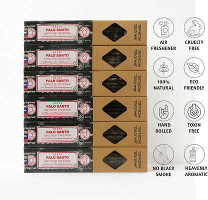 Satya Incense Gift Set Nag Champa, Super hit, Dragon's Blood, Sandalwood, Patchouli, Lavender, Positive Vibes, 15 g