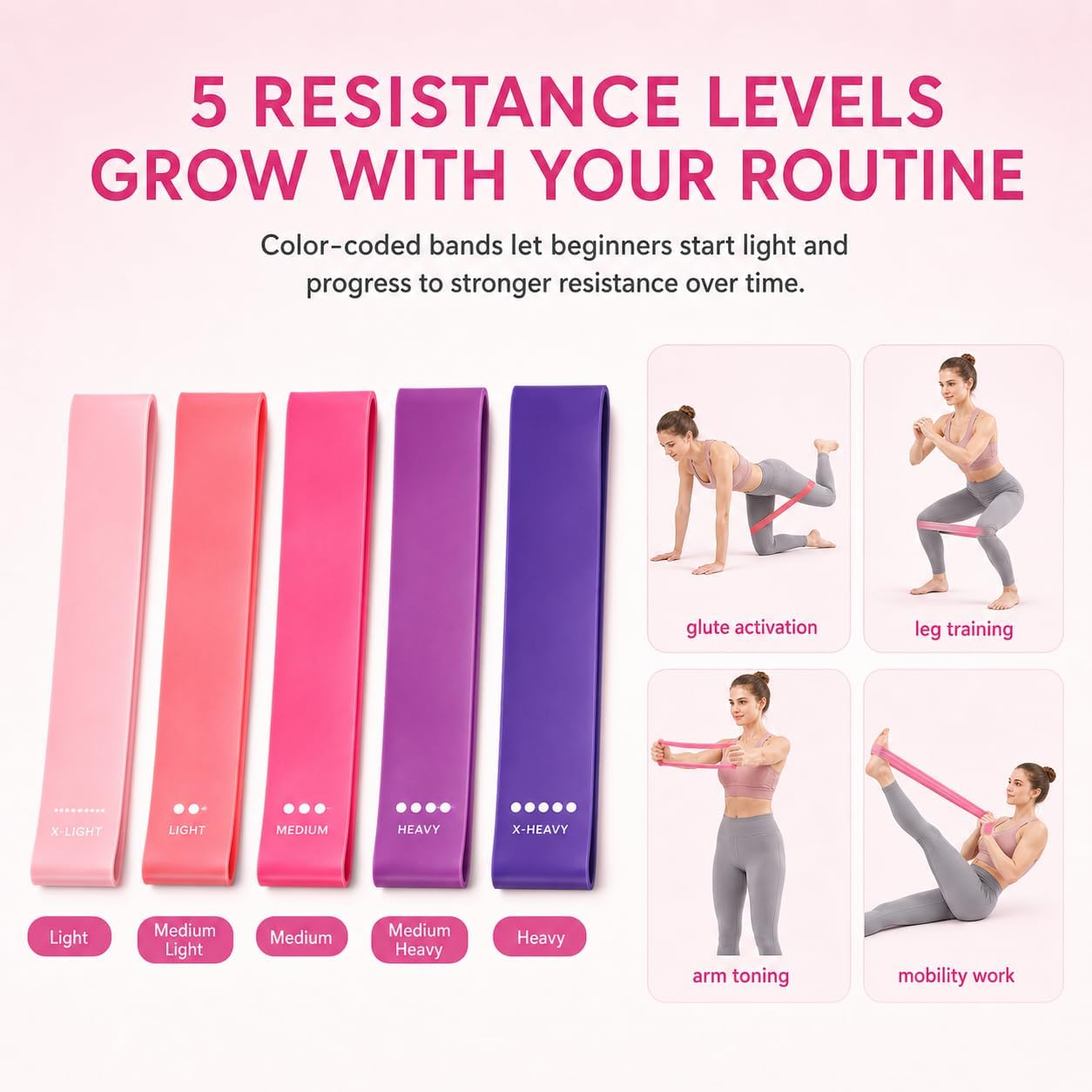 Pilates Kit for Women, 13 Piece Home Workout Starter Set with 14 Inch Ring, Mini Ball, 5 Resistance Bands, Yoga Socks, Stretch Strap and Carry Bag for Core Strength, Toning, Flexibility