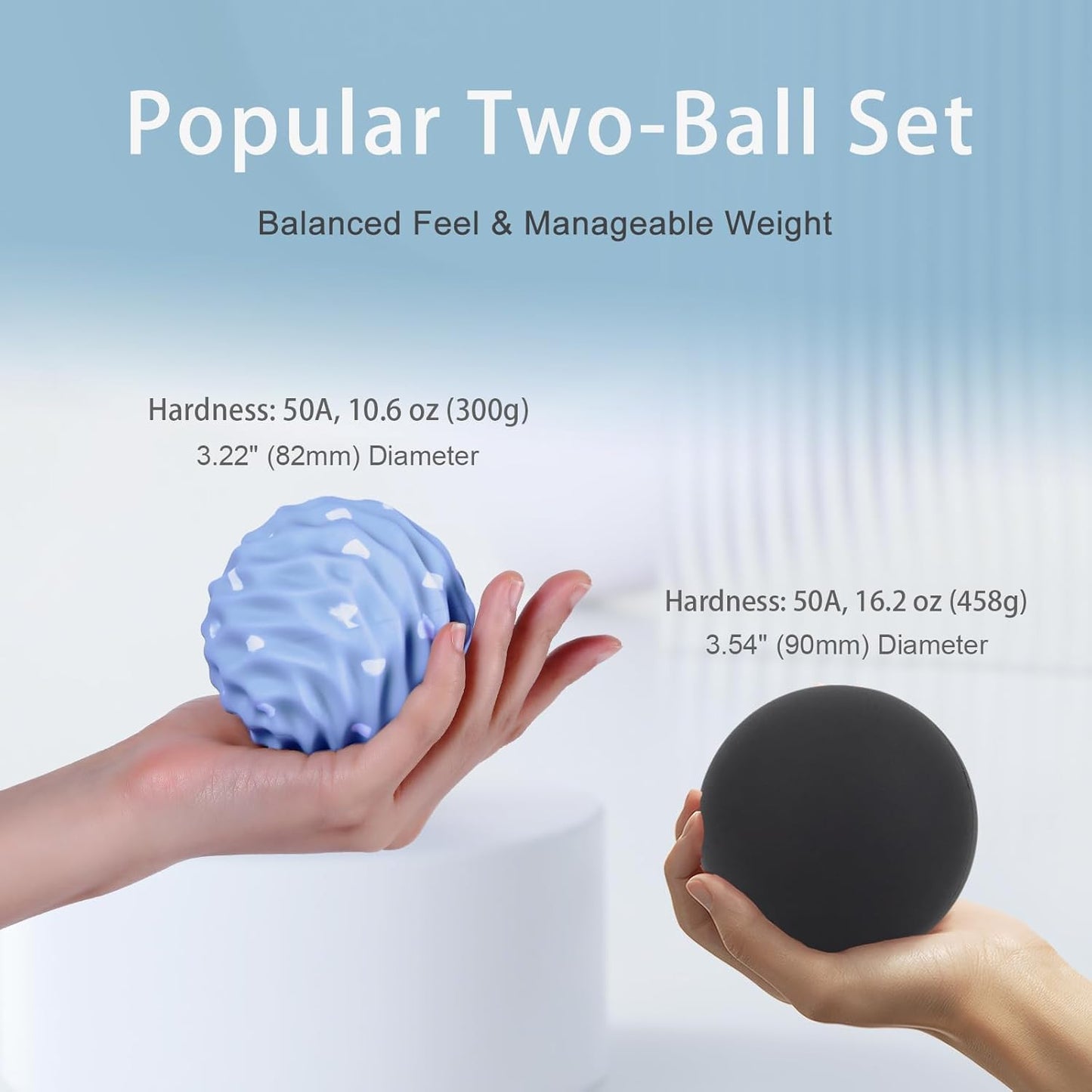 JIEJUNJI Massage Balls Set for Deep Tissue Muscle Relief, Trigger Point & Myofascial Release, Full Body Use for Back, Neck, Shoulder, Foot & Hip (Peanut Ball Set)