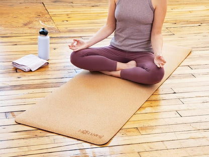Sol Living Travel Yoga Mat - Natural Tree Rubber for Extra Grip - Non-Slip, Foldable, Eco-Friendly - Perfect for On-the-Go Yoga, Pilates, Fitness, Meditation - 24" x 72", Green