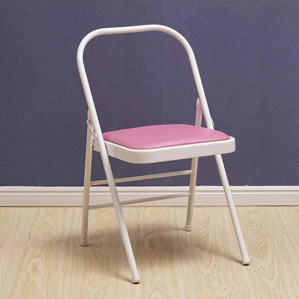 Iyengar Yoga Chair,Pilates Chair,Yoga Inversion Chair,Backless Yoga Chair Prop,Home Exercises Reinforced Design, Pink-82cm×45cm